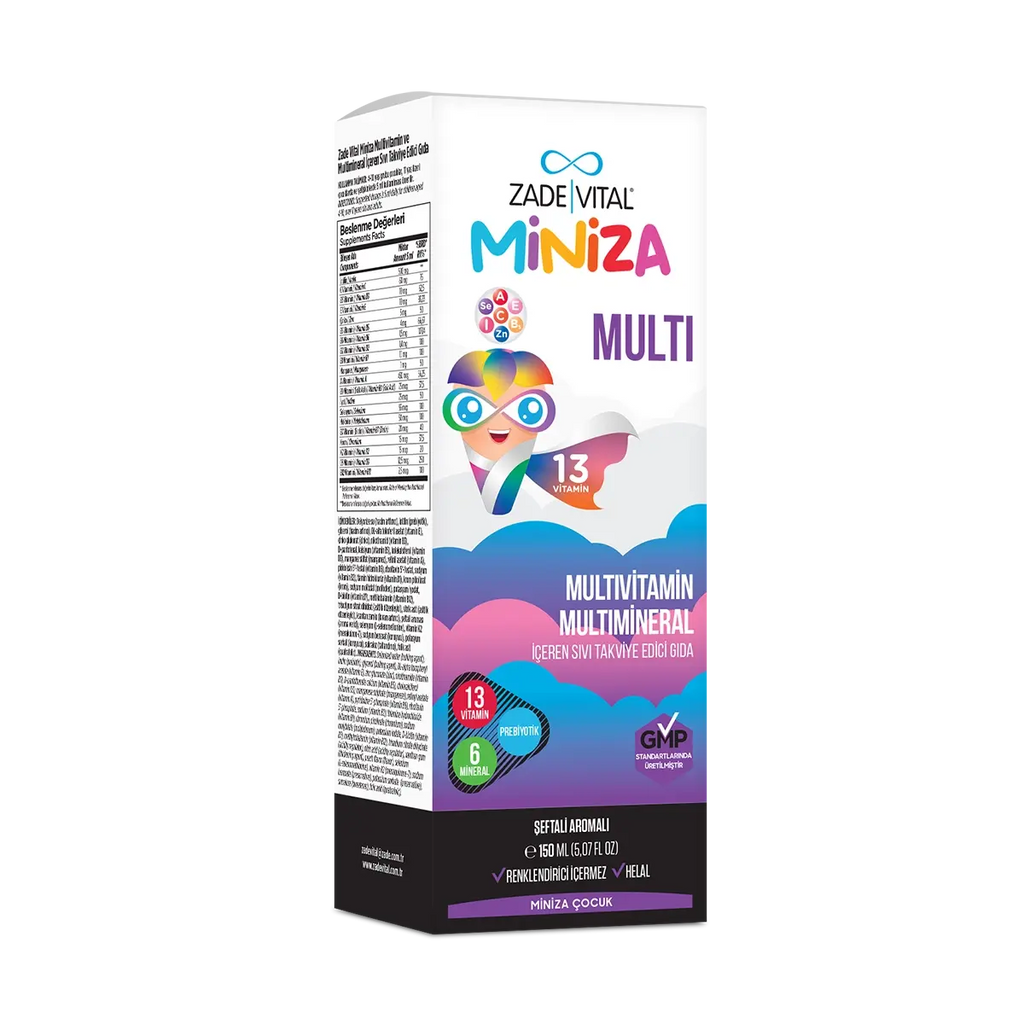 Zade Vital Miniza Multi Multivitamin - Sıvı Takviye Edici Gıda 150ml