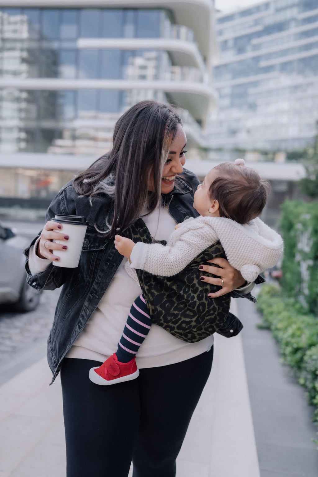 Haki Leopar tinytrek yan sling çocuk taşıyıcı - görsel 3