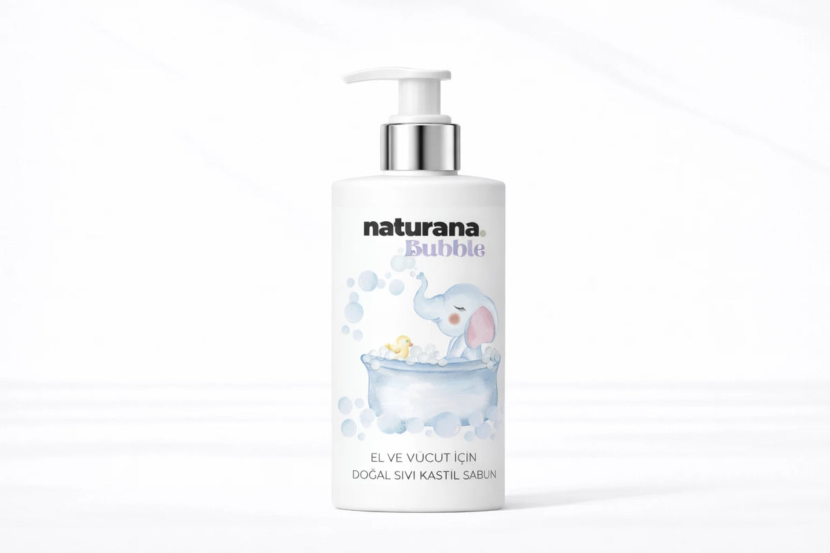 tinytrek x Naturana - Bubble | Doğal Sıvı Kastil Sabunu – Papatya, Lavanta, Vanilya 200 ml